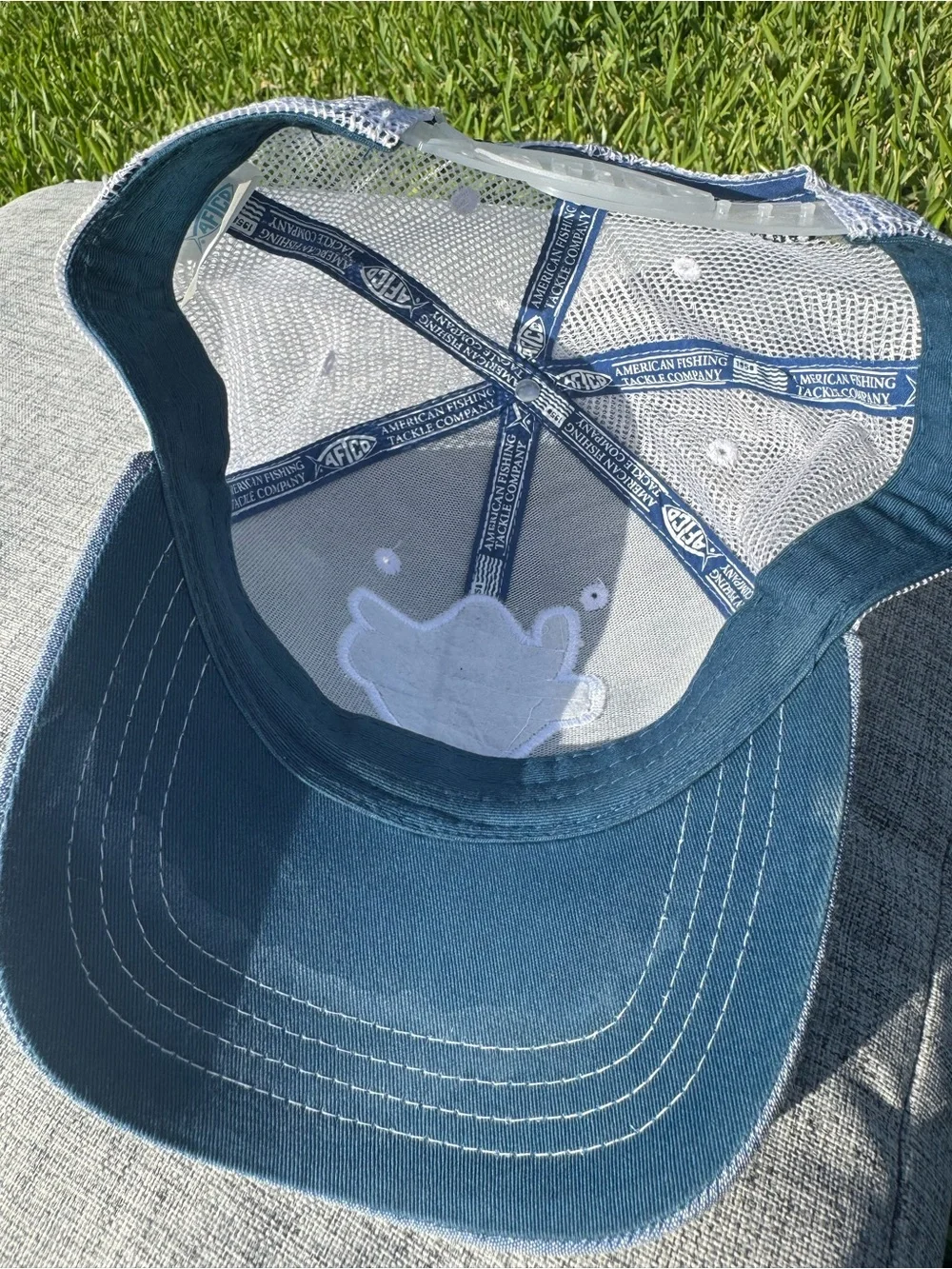 American Fishing Tackle Co. Blue Mesh Baseball Cap AFTCO